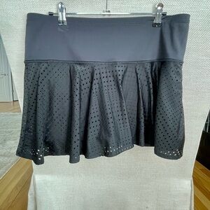 Athleta Perforated A-Game Tennis Skort Black Large
